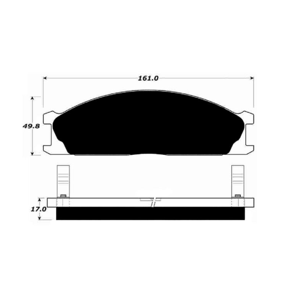 Porterfield AP333 R4-S Front Brake Pad, 1987-2005 Nissan Pathfinder (Various) / 1986-1997 PickUp D21 (Various)