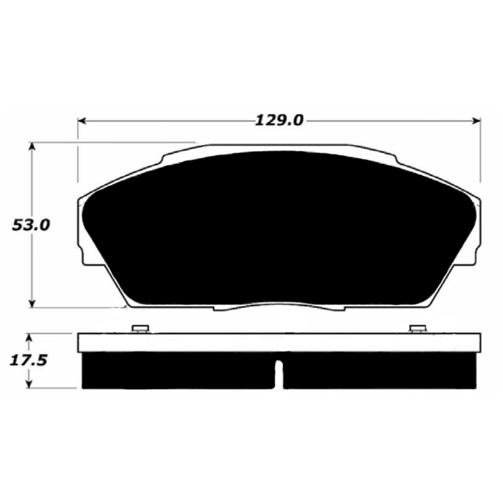 Porterfield AP409 R4-S Front Brake Pad, 1986-2001 Acura (Various) / 1988-1993 Honda (Various)
