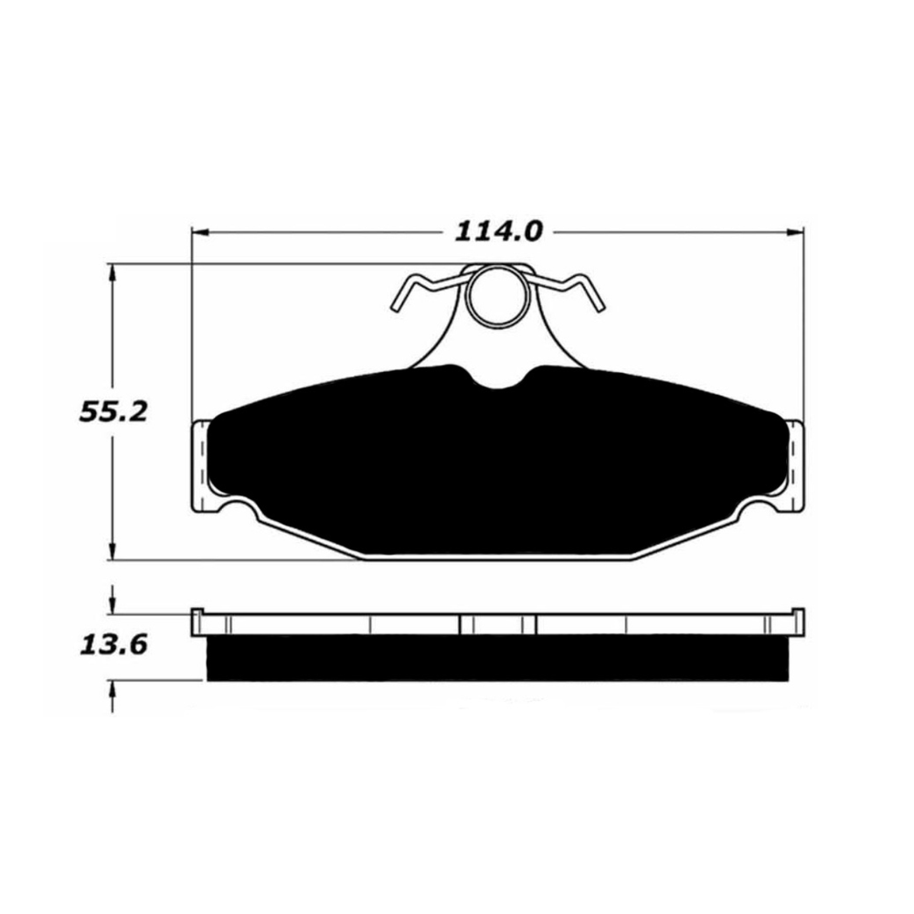 Porterfield AP413 R4-S Rear Brake Pad, 1990-1990 Chevy Camaro Iroc-Z (w/Heavy Duty Brakes)