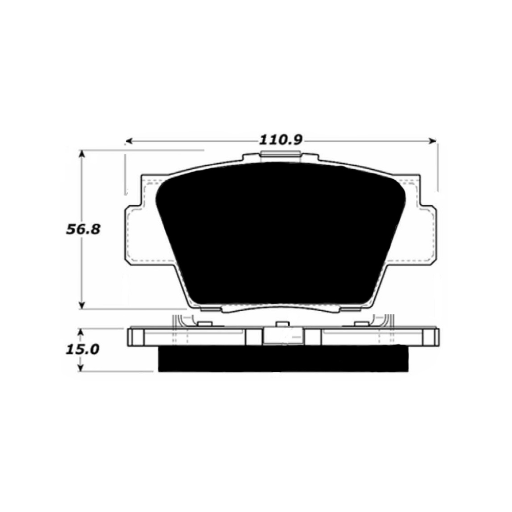 Porterfield AP504 R4-S Rear Brake Pad, Acura NSX 1991-2005