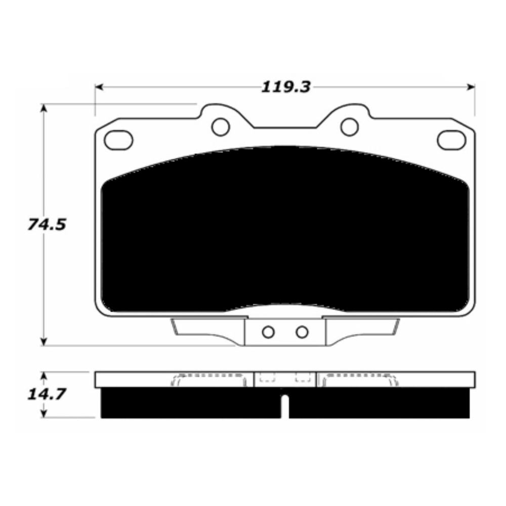 Porterfield AP531 R4-S Front Brake Pad, Mitsubishi 3000 GT VR4/ Dodge Stealth R/T 4WD