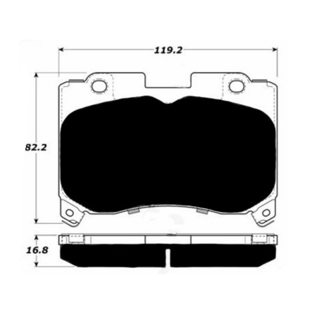 Porterfield AP629 R4-S Front Brake Pad, Toyota Supra TT 1993-1998