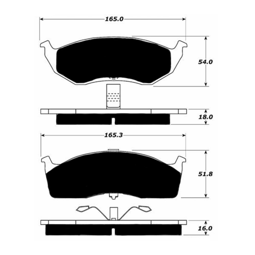Porterfield AP642 R4-S Front Brake Pad, Dodge Neon 1995-1997