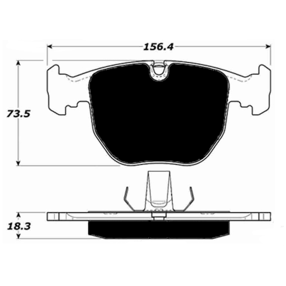Porterfield AP681 R4-S Front Brake Pad, BMW X5 3.0i/4.4i 2004-2006