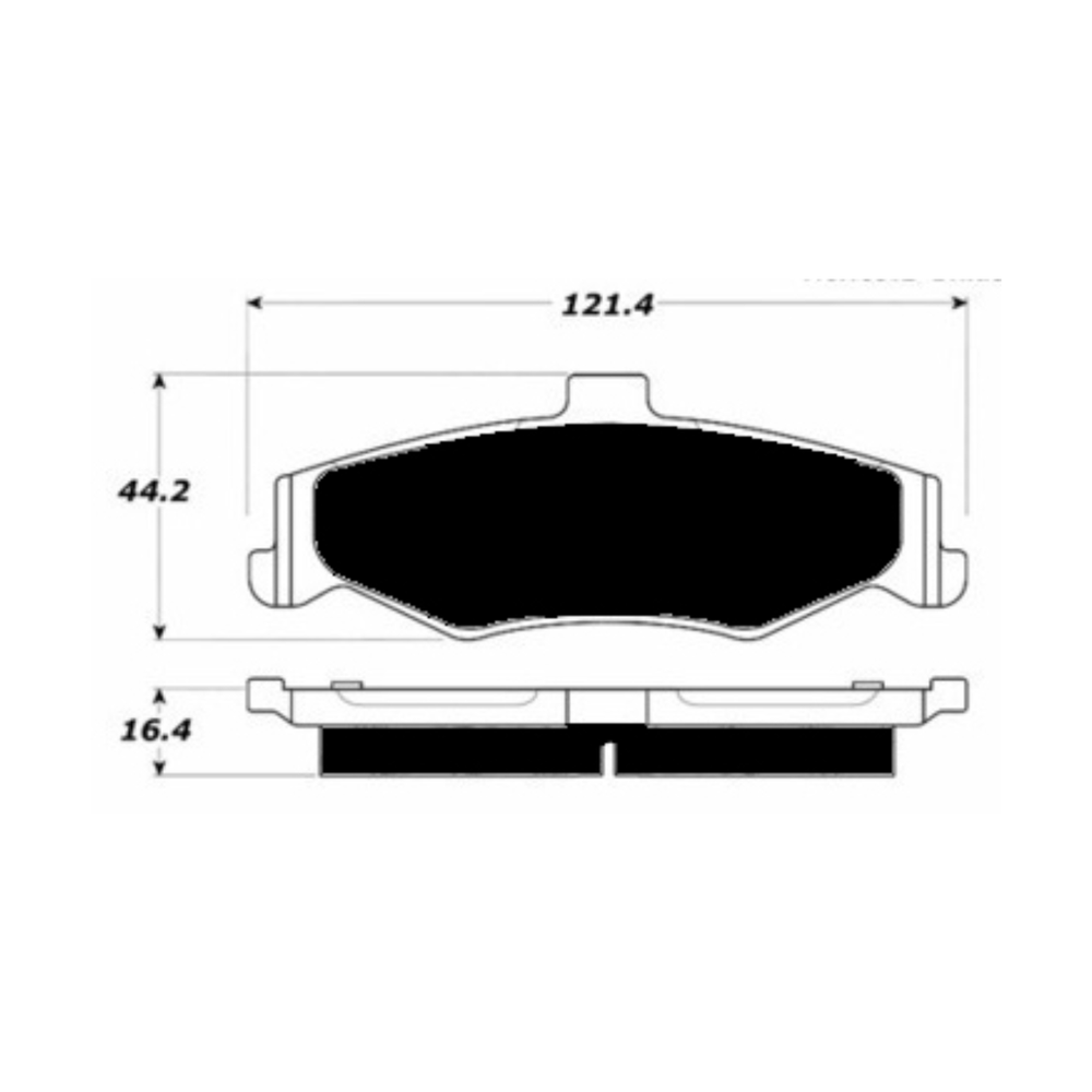Porterfield AP750 R4-S Rear Brake Pad, 1998-2002 Chevrolet Camaro 5.7L/3.8L / 1998-2002 Pontiac Firebird 5.7L/3.8L