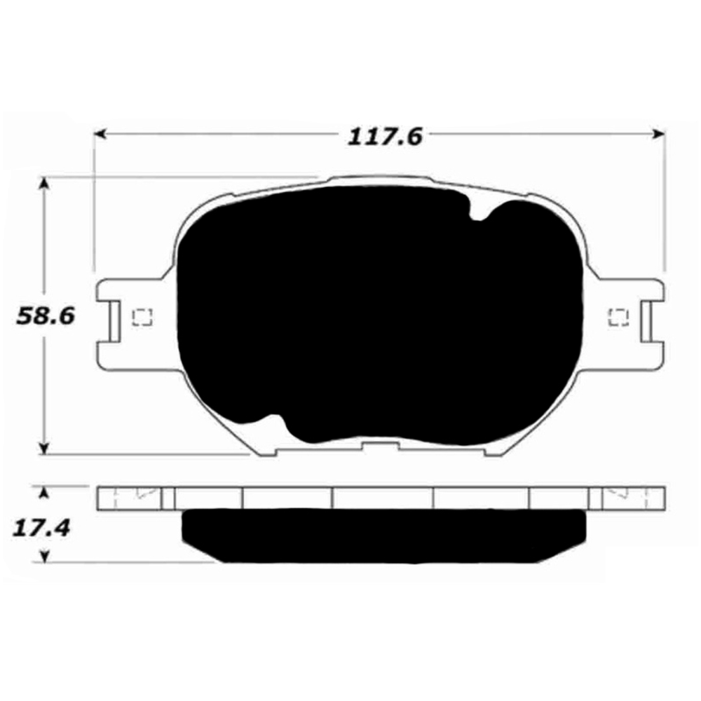Porterfield AP817 R4-S Front Brake Pad, 2001-2005 Celica GT/GT-S/2005-2008 tC