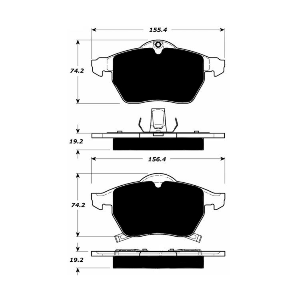 Porterfield AP819 R4-S Front Brake Pad, 9-5