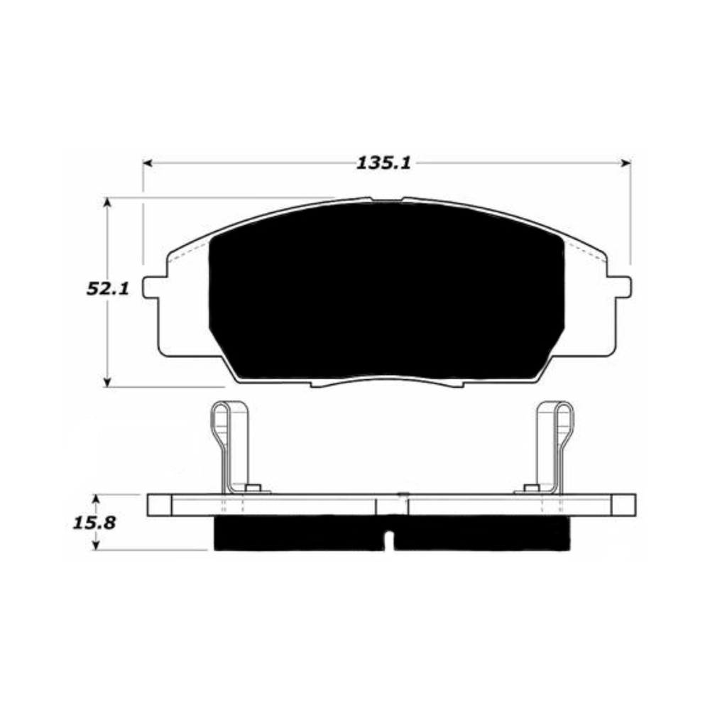 Porterfield AP829 R4-S Front Brake Pad, Acura RSX 2.0L Type-S OE Incl. Shims 2002-2005