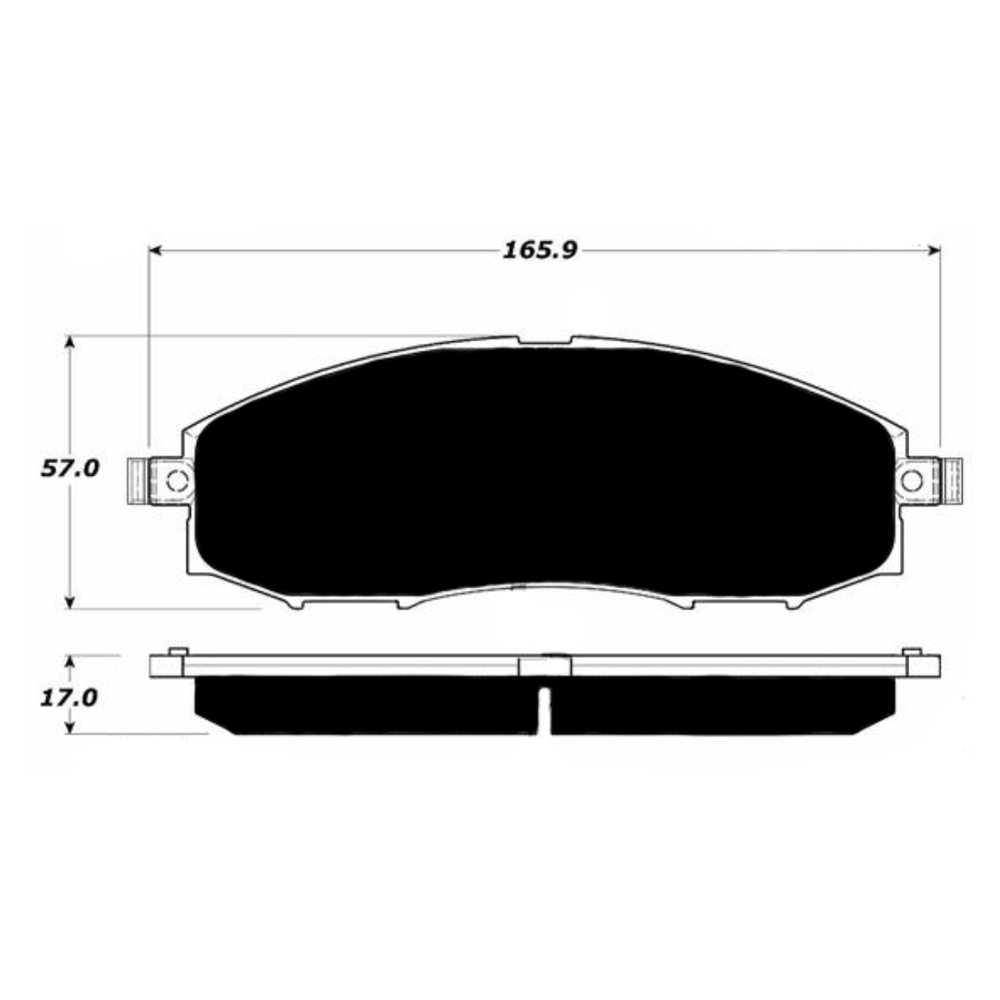 Porterfield AP830 R4-S Front Brake Pad, 2000-2004 Nissan Xtrerra / 2003-2004 Nissan Frontier