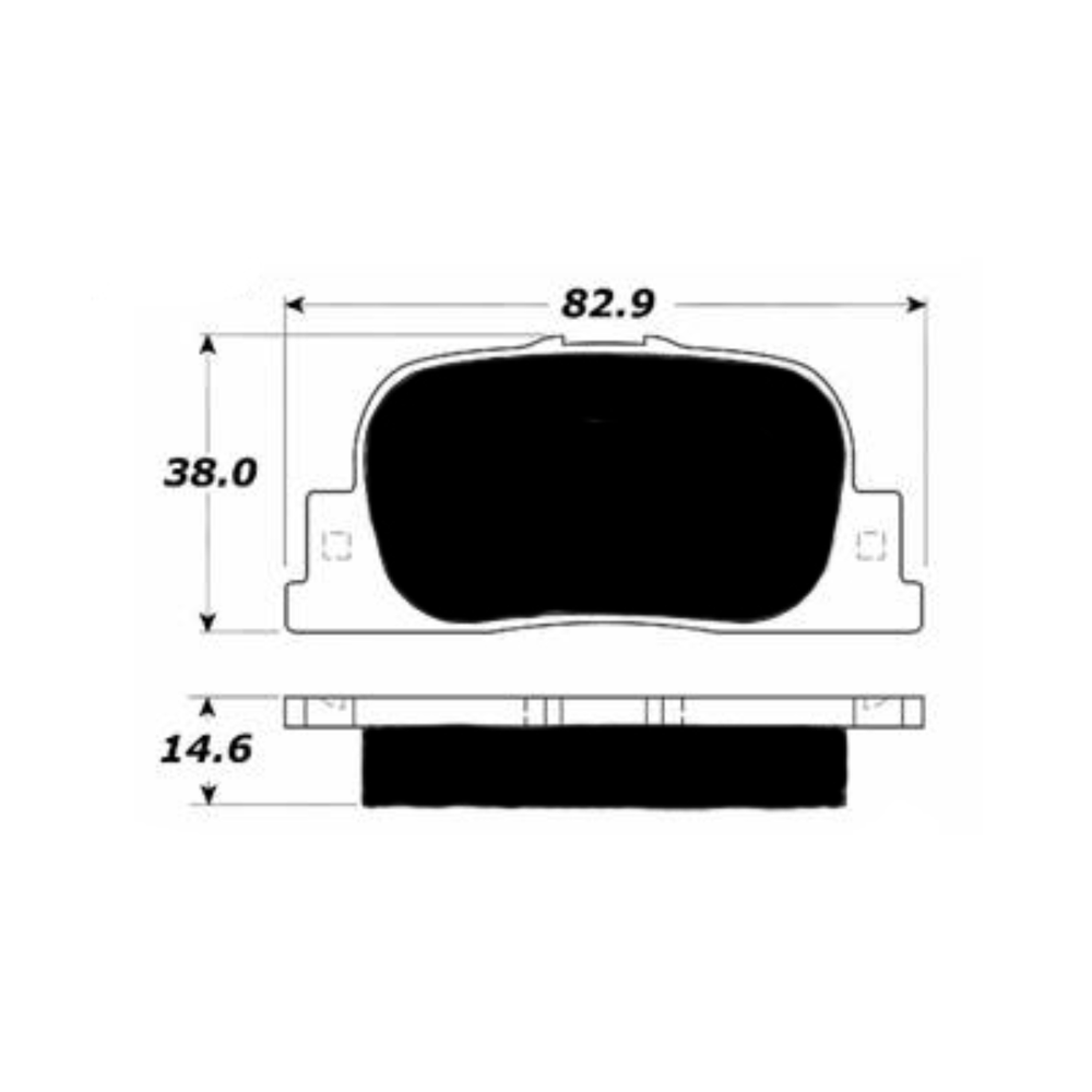 Porterfield AP835 R4-S Rear Brake Pad, 2005-2009 Scion tC / 2000-2001 Lexus ES300