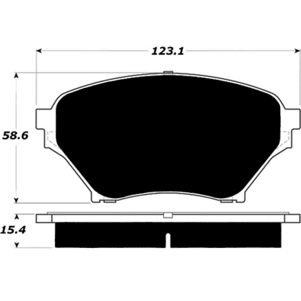 Porterfield AP890 R4-S Front Brake Pad, Mazda Miata 1.8L Base OE Inc. Clips Shims 2001-2005