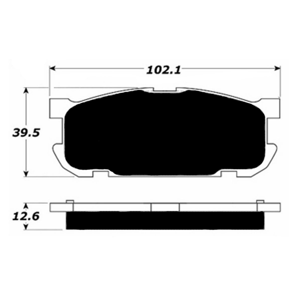Porterfield AP891 R4-S Rear Brake Pad, Mazda Miata 2001-2003