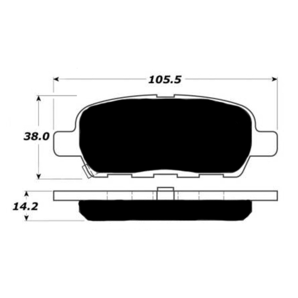Porterfield AP905 R4-S Rear Brake Pad, 2010-2013 Infiniti EX35