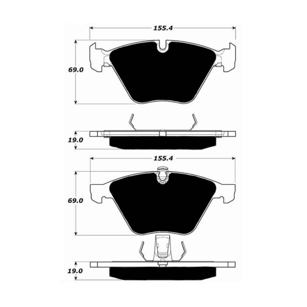 Porterfield AP918 R4-S Front Brake Pad, BMW