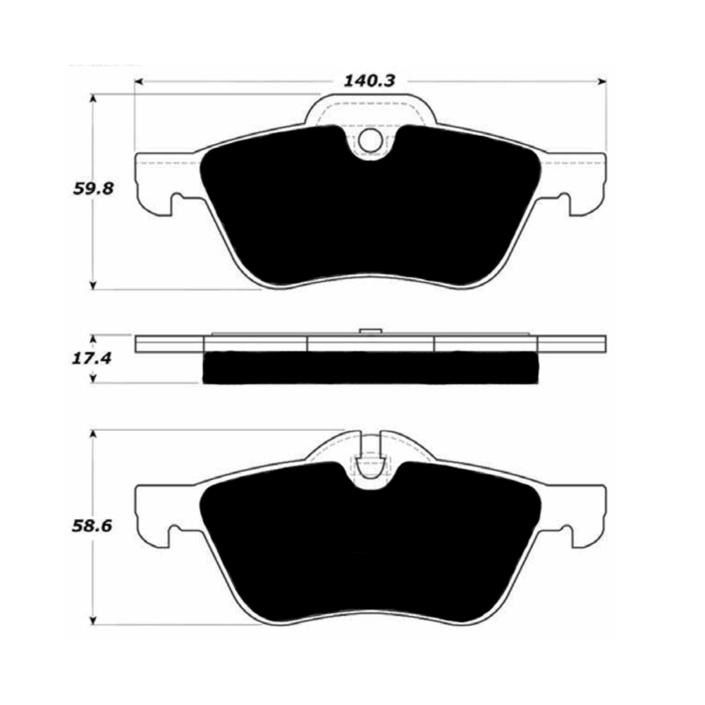 Porterfield AP939 R4-S Front Brake Pad, Mini Cooper Base/ S 1.6L 2006-2008