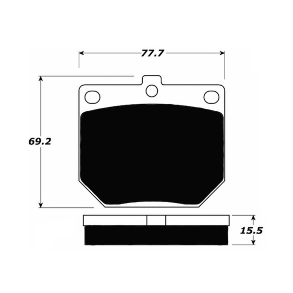 Porterfield AP114 R4-S Front Brake Pad, Nissan 280Z 1975-1978