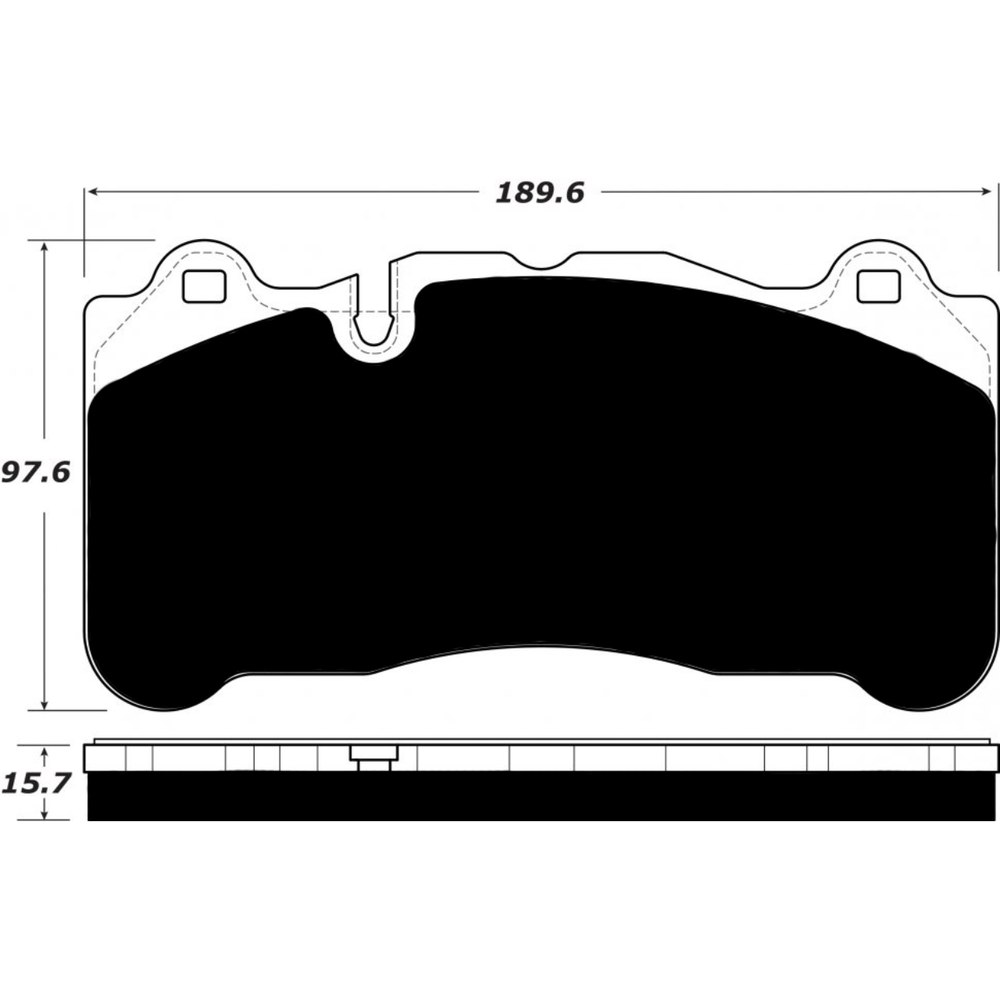 Porterfield AP1944 R4-S Front Brake Pad, Acura NSX 2017