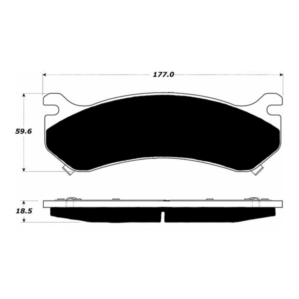 Porterfield AP785 R4-S Front Brake Pad, 2002-2002 Cadillac Escalade