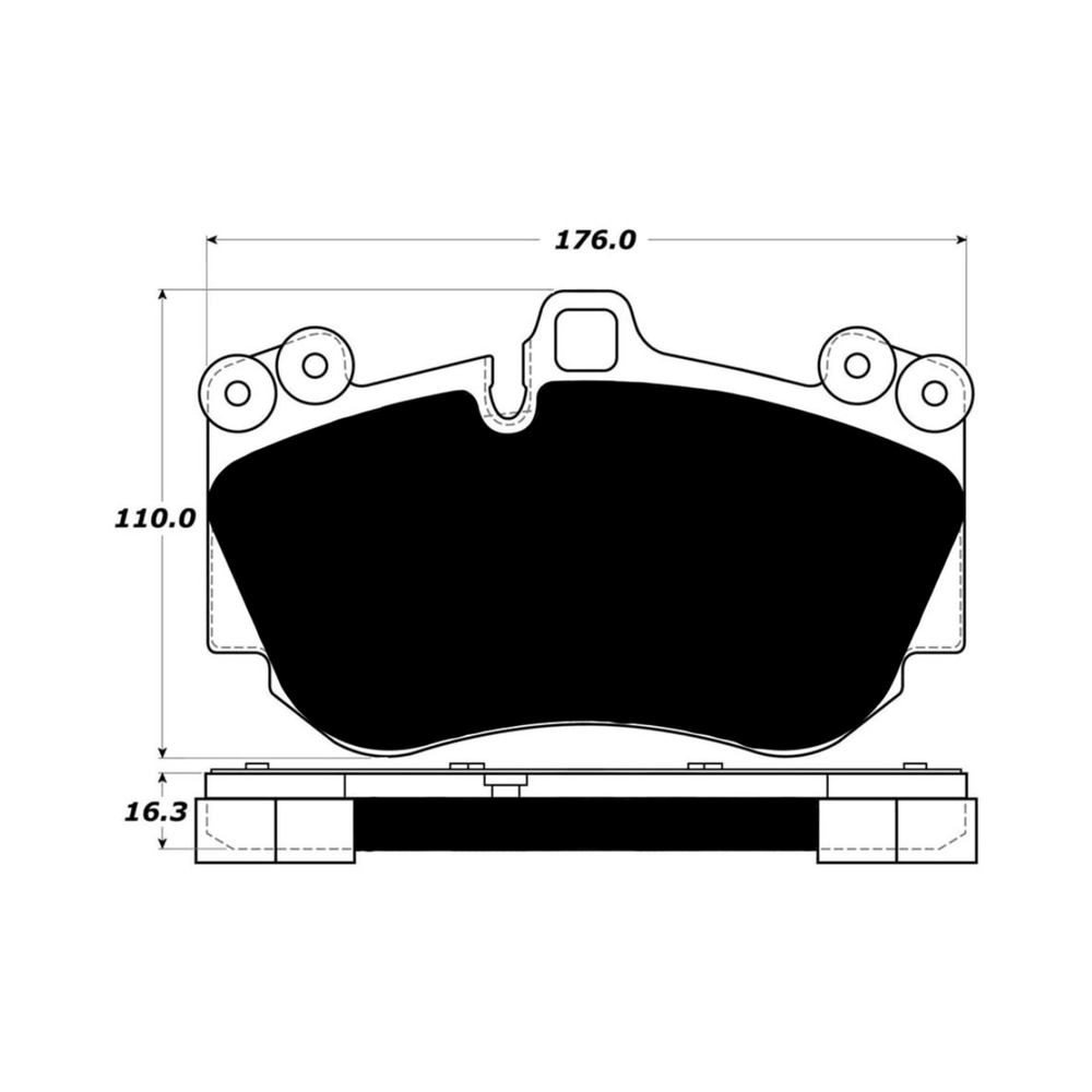 Porterfield AP1130 R4-S Front Brake Pad, Audi RS5 2013-2015