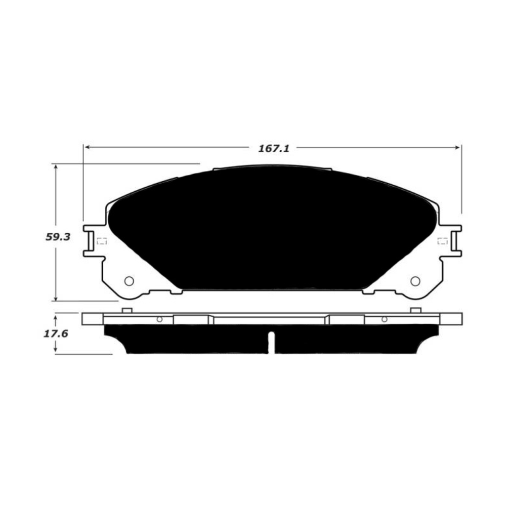 Porterfield AP1324 R4-S Front Brake Pad, Toyota Highlander 2008-2016