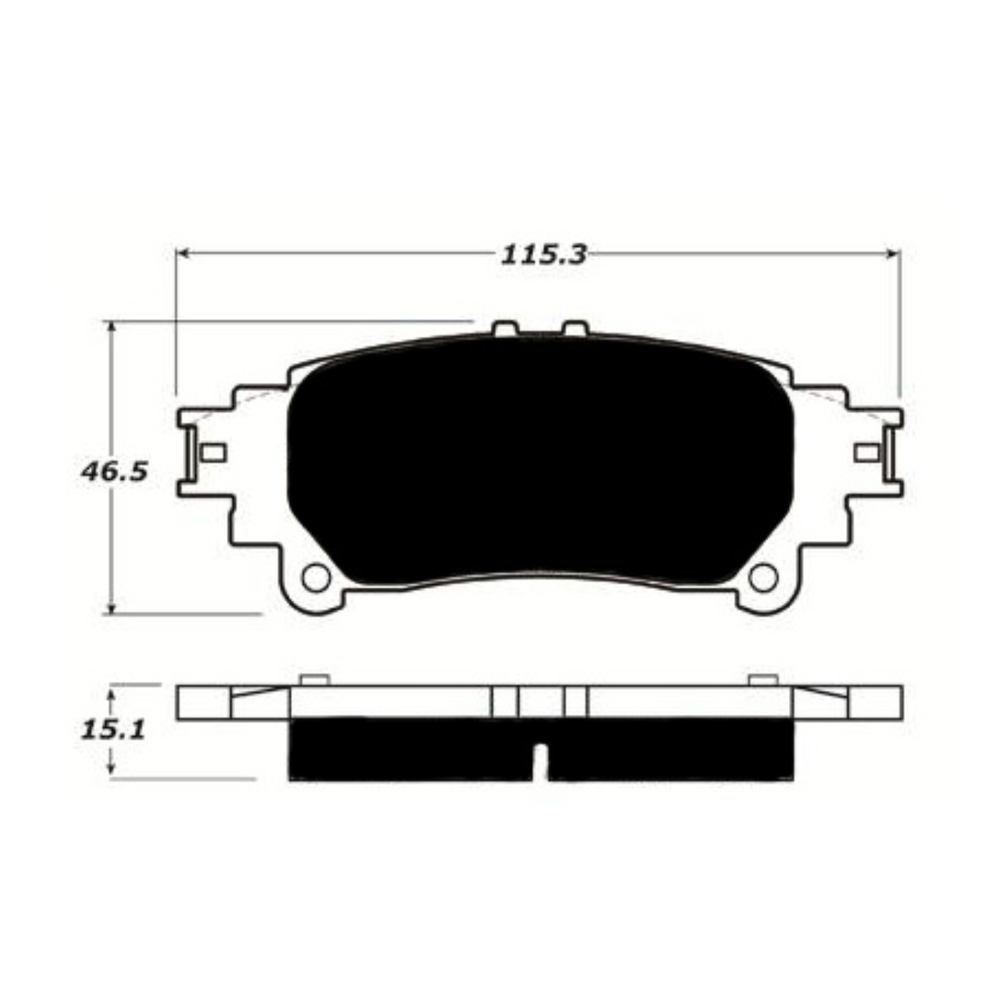 Porterfield AP1391 R4-S Rear Brake Pad, Toyota Highlander 2014-2016
