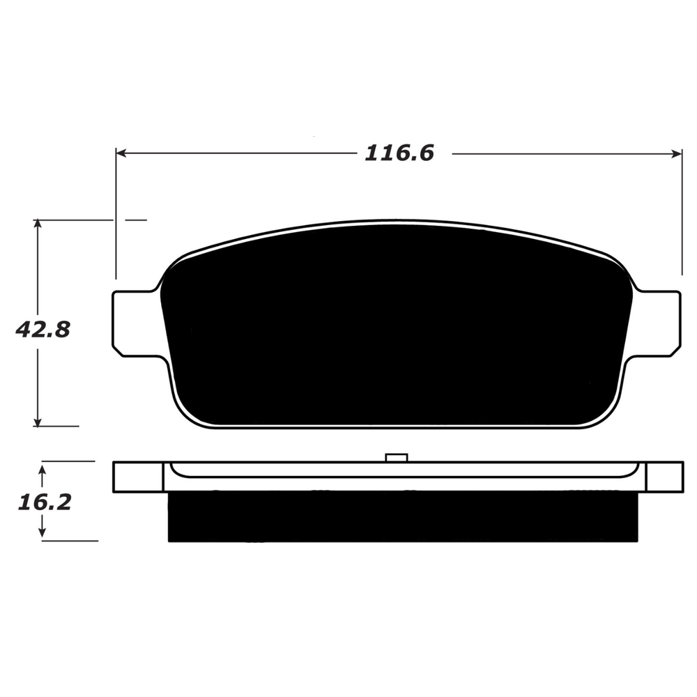 Porterfield AP1468 R4-S Rear Brake Pad, Chevy Cruze Eco/LS/1LT/2LT/LTZ 2011-2012
