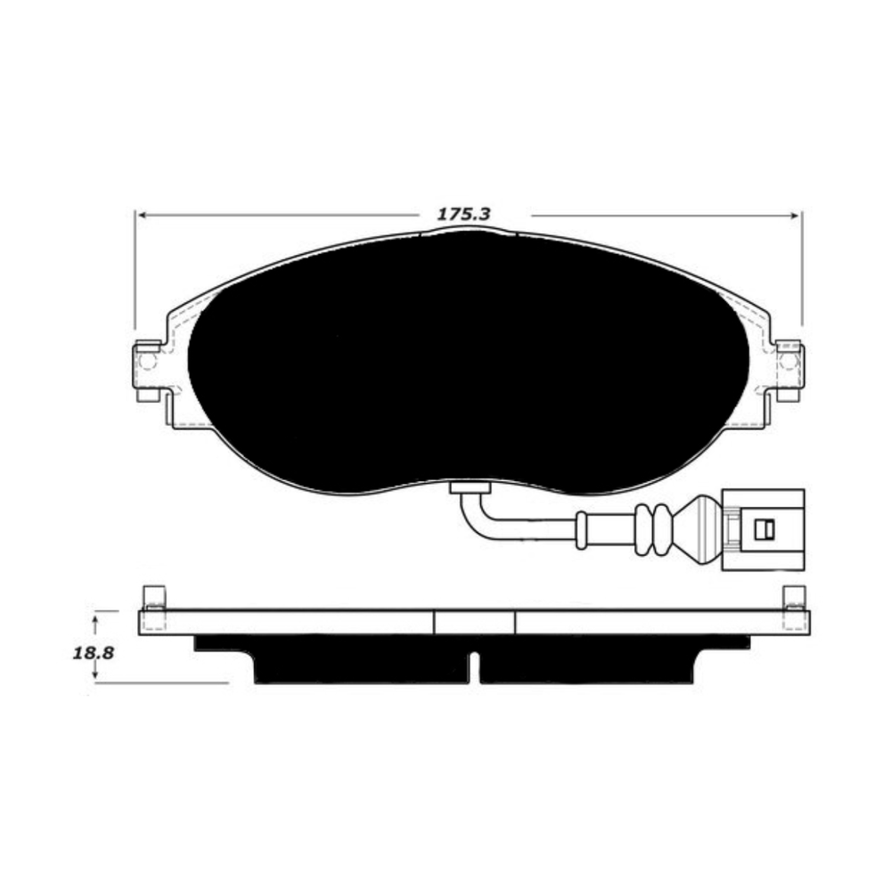 Porterfield AP1633 R4-S Front Brake Pad, Audi S3 2016