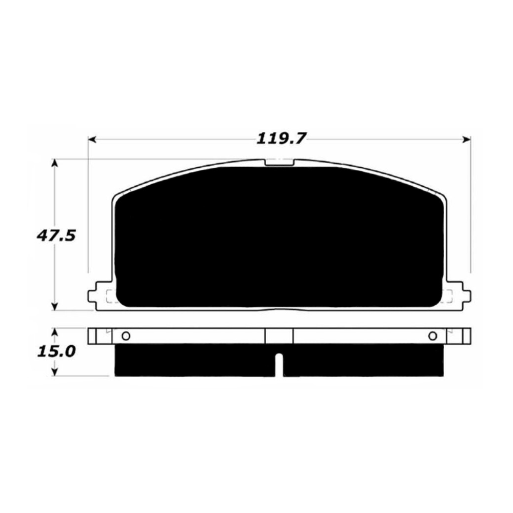 Porterfield AP242 R4-S Front Brake Pad, Chevrolet Nova 1985