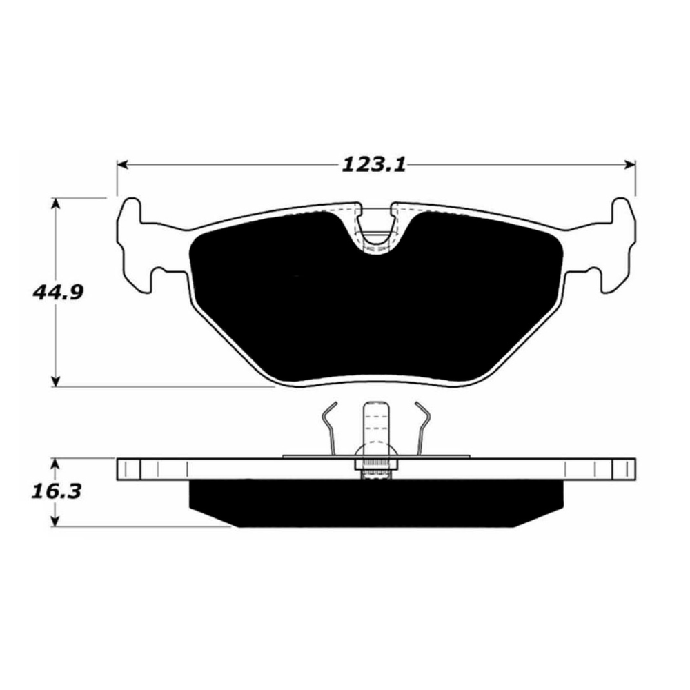 Porterfield AP396 R4-S Rear Brake Pad, 9-5