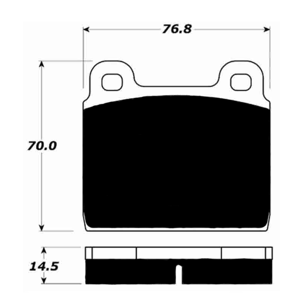 Porterfield AP45 R4-S Front Brake Pad, Volkswagen Scirocco 1.8L Base 1987
