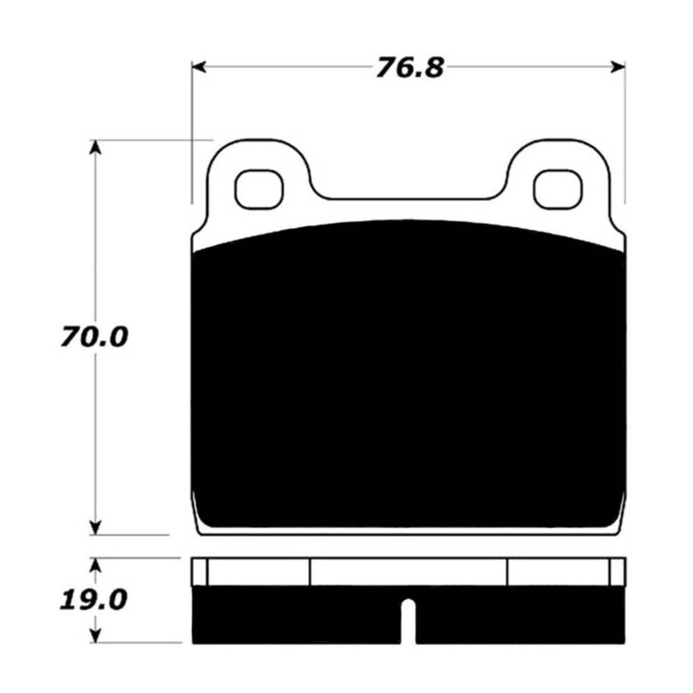 Porterfield AP45T R4-S Front Brake Pad, 1973-1979 VW Transporter / 1980-1985 VW Vanagon