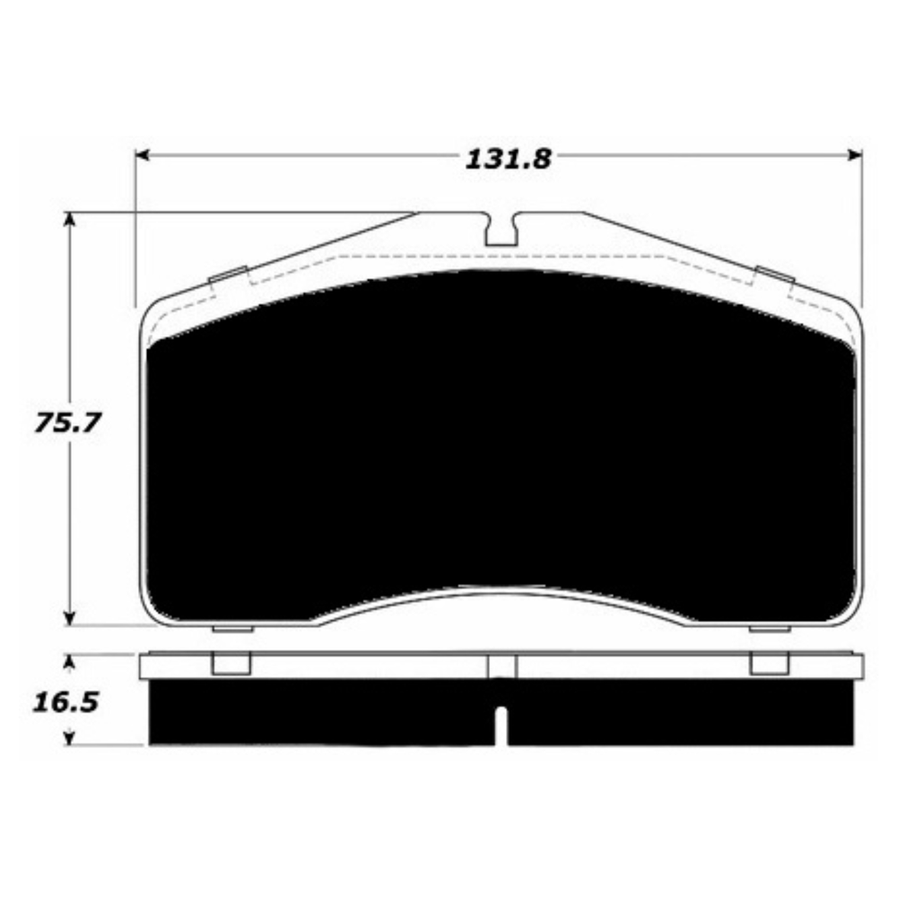 Porterfield AP594 R4-S Front Brake Pad, Porsche 911 3.6L Turbo 1993-1994