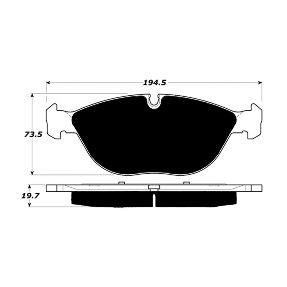 Porterfield AP682 R4-S Front Brake Pad, BMW 750iL 5.4L Base 1995-2001