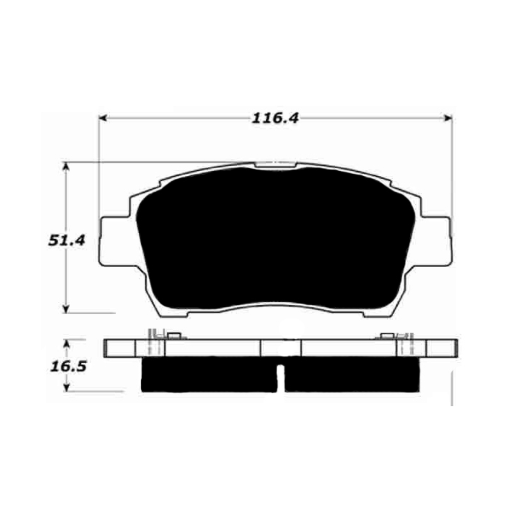 Porterfield AP822 R4-S Front Brake Pad, 2004-2007 xA/xB / 2000 MR2 Spyder D990