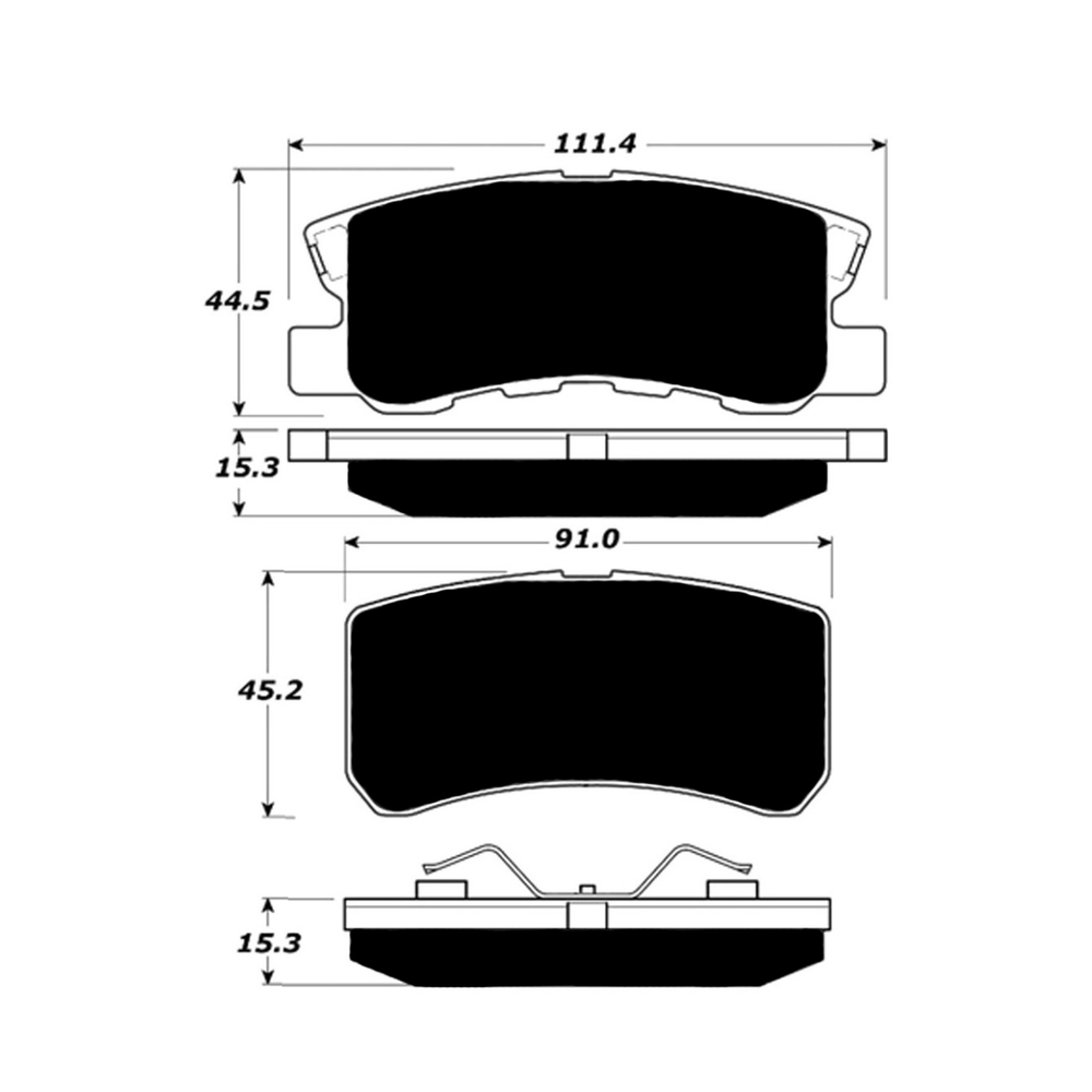Porterfield AP868 R4-S Rear Brake Pad, 09+ Mitsubishi Lancer Ralliart / 08+ Lancer GTS