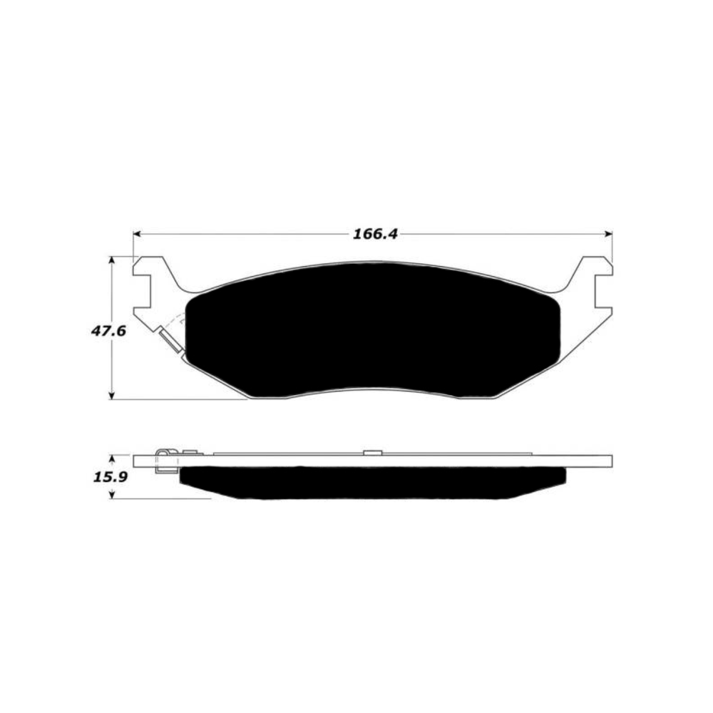 Porterfield AP898 R4-S Rear Brake Pad, Dodge Ram 1500 Van 2003