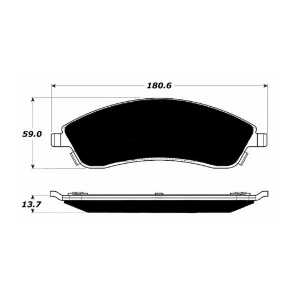 Porterfield AP1019 R4-S Front Brake Pad, Cadillac CTS 2.8 (Sports Suspension) 2006-2007
