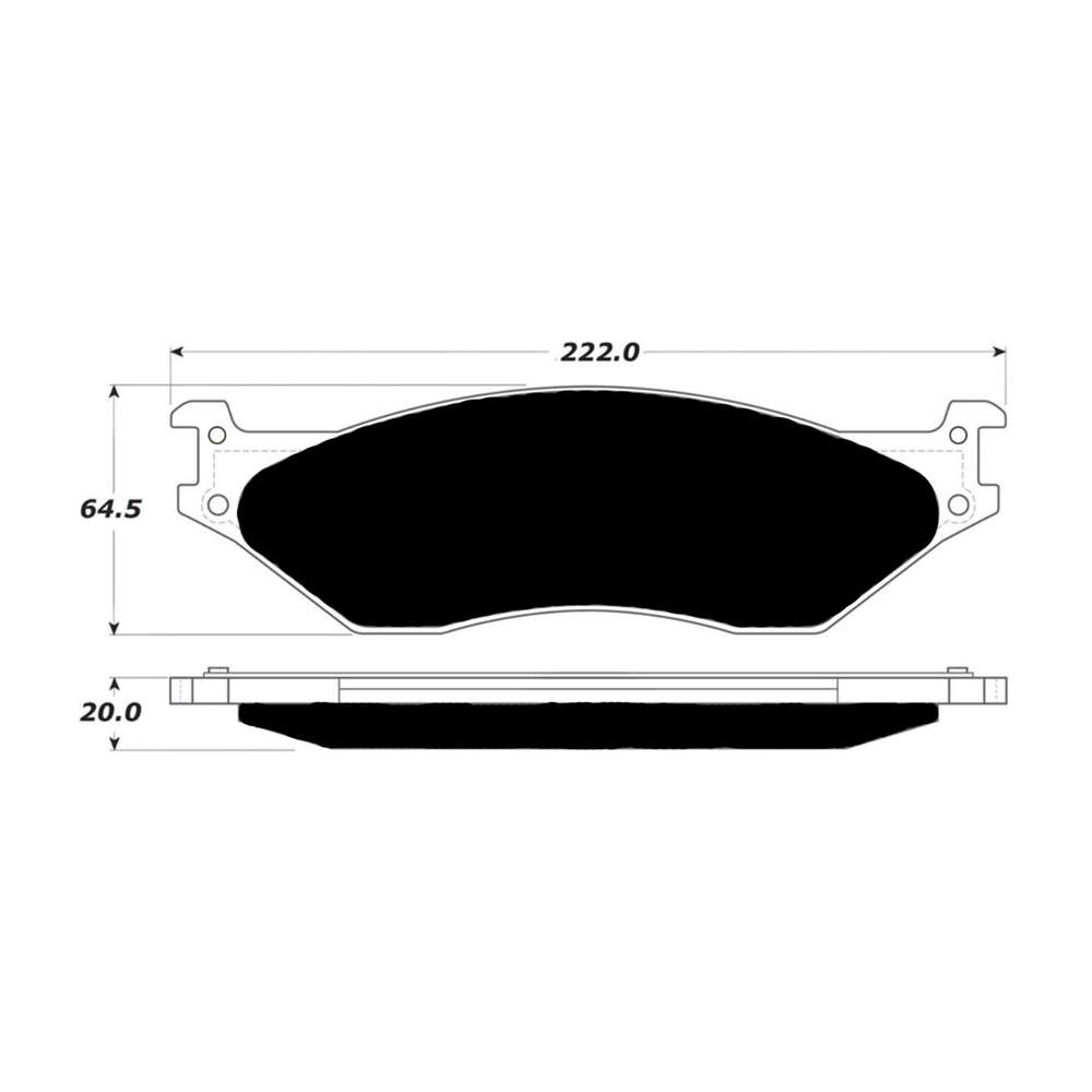 Porterfield AP1066 R4-S Front Brake Pad, Ford F-450/F-550 2005-2016