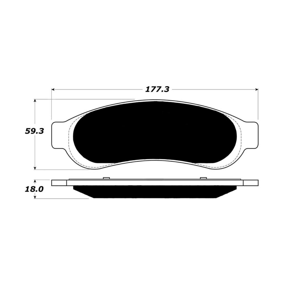 Porterfield AP1067 R4-S Rear Brake Pad, Ford F350 (inc Super Duty) 5.4 DRW 2WD 2005-2007