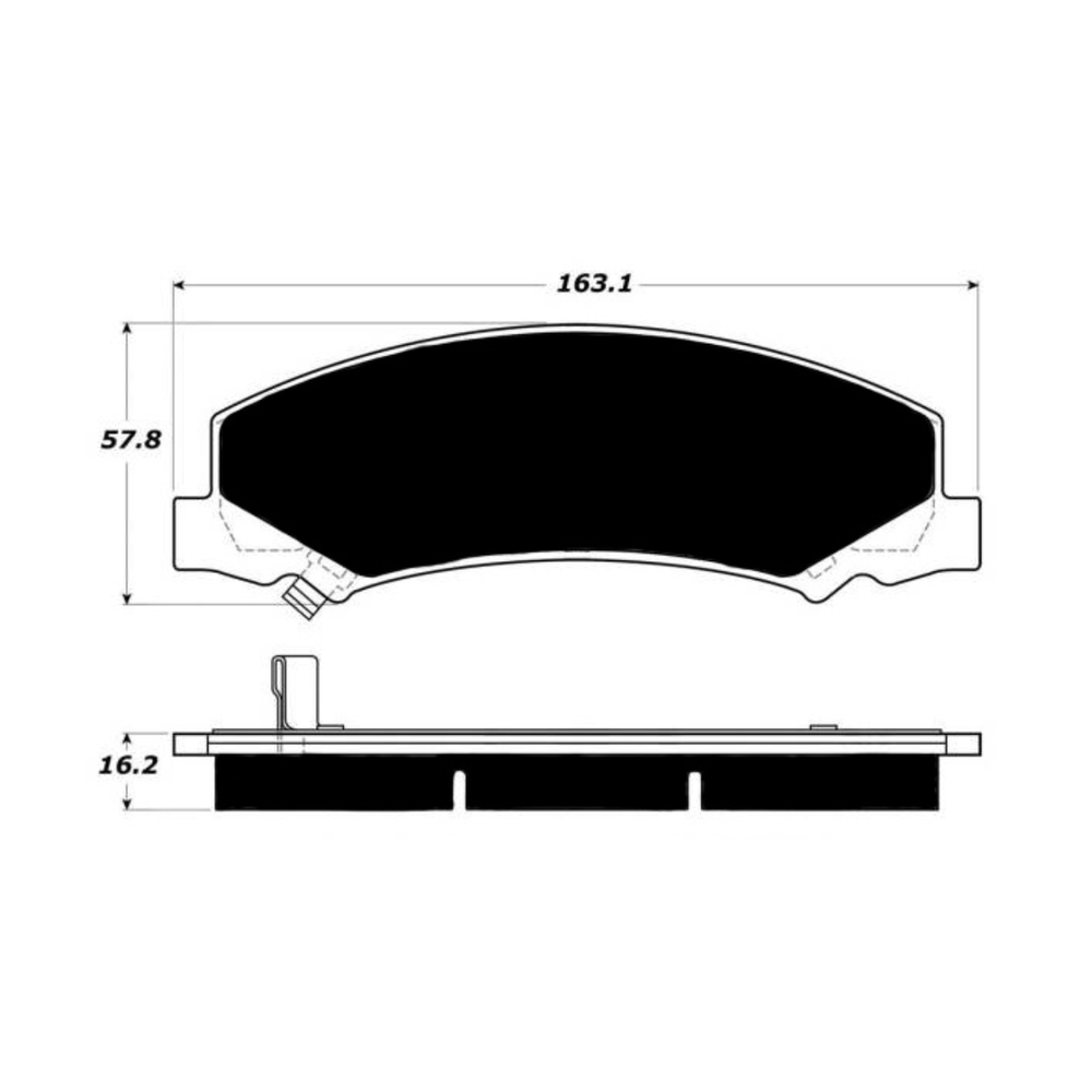 Porterfield AP1159 R4-S Front Brake Pad, Buick Allure (Canada) 5.3 2008-2009
