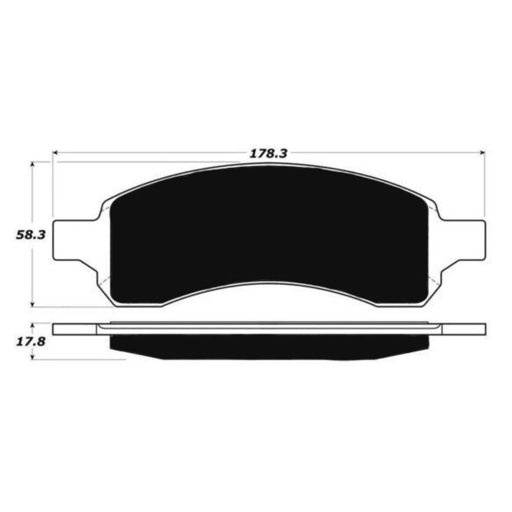 Porterfield AP1169 R4-S Front Brake Pad, Chevrolet SSR 6.0 2006-2007
