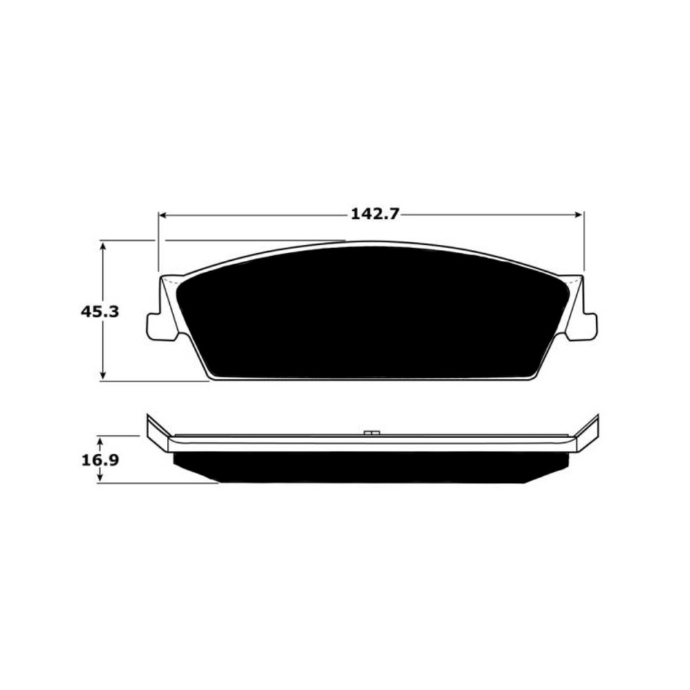 Porterfield AP1194 R4-S Rear Brake Pad, Cadillac Escalade 6.0 Hybrid 2009-2014
