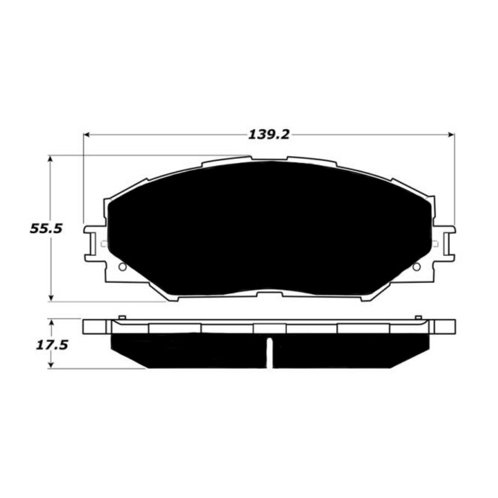 Porterfield AP1210 R4-S Front Brake Pad, Lexus HS250h Hybrid 2.4L 2010-2012
