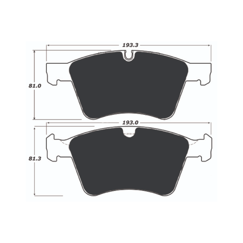 Porterfield AP1272 R4-S Front Brake Pad, 373mm Rotor, Mercedes-Benz GL320 3.0 TD (373mm Front Rotors) 2008-2010
