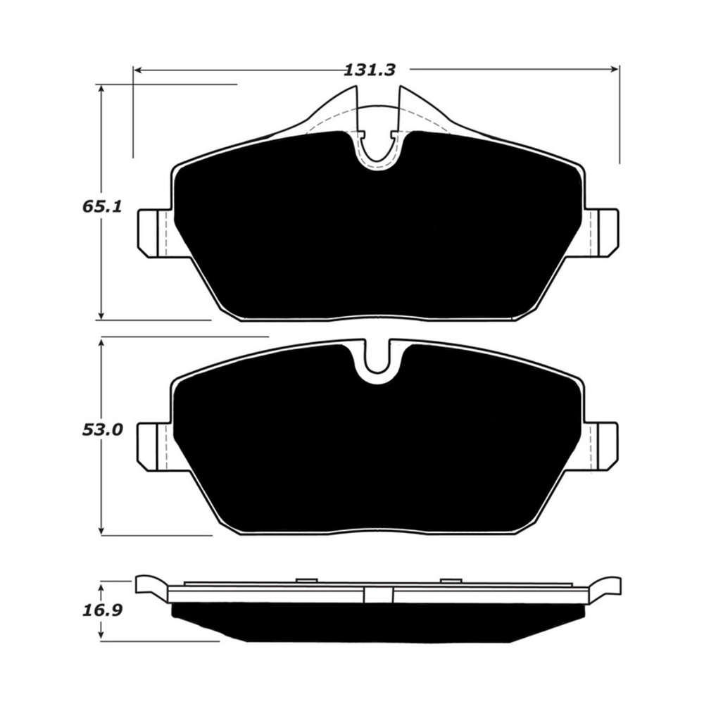 Porterfield AP1308 R4-S Front Brake Pad, Mini Hardtop 1.5 Turbo Cooper 2014+