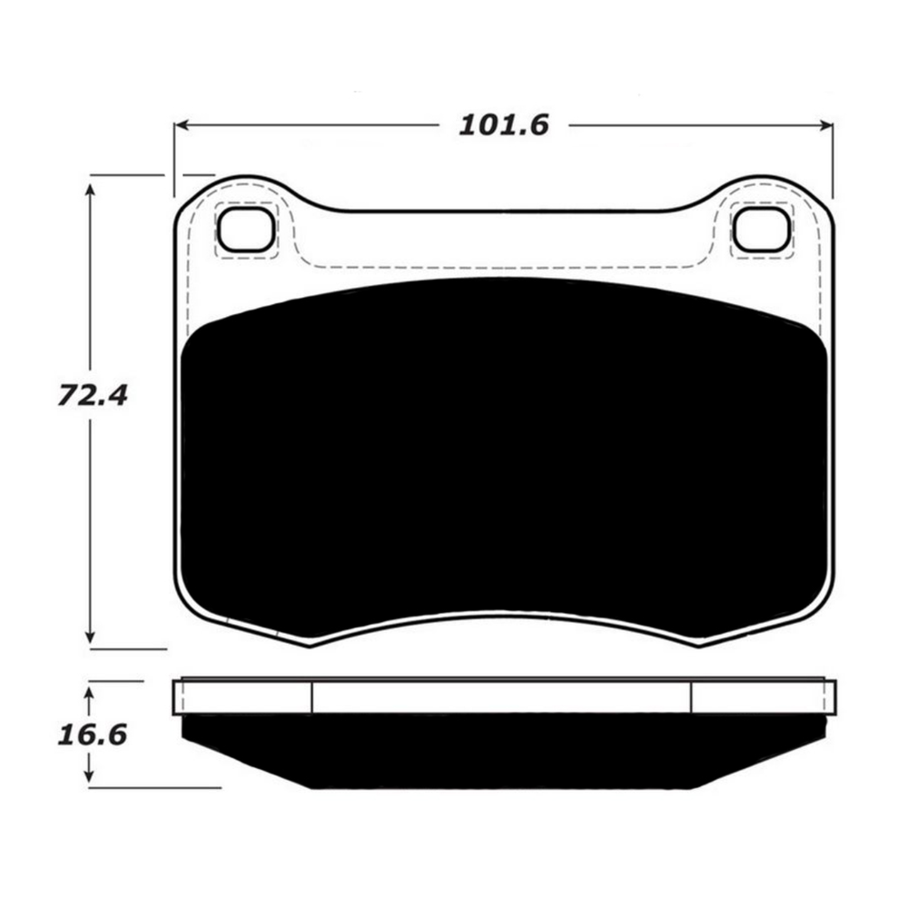 Porterfield AP1366 R4-S Rear Brake Pad, Lexus IS-F 5.0 2008+