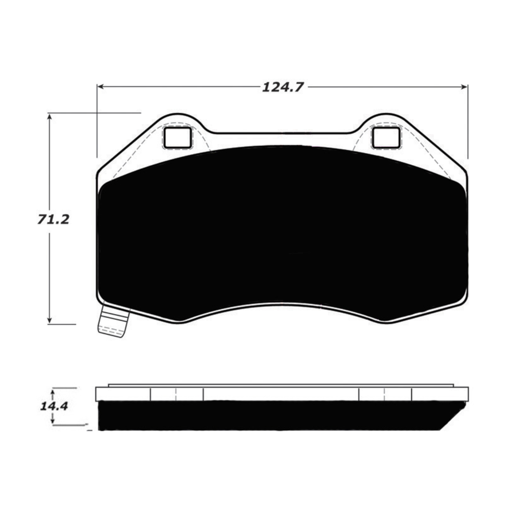 Porterfield AP1379 R4-S Front Brake Pad, Chevrolet Cobalt SS 2008-2010