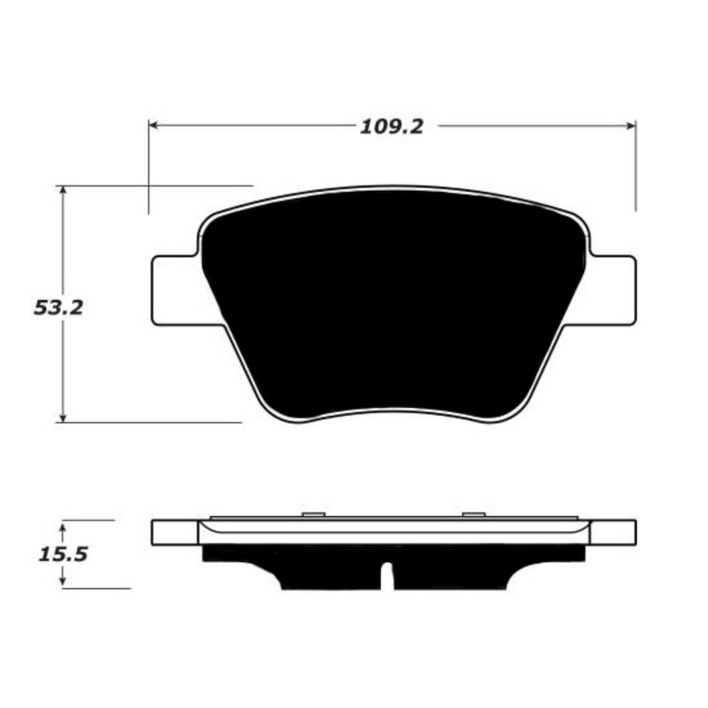 Porterfield AP1456 R4-S Rear Brake Pad, Audi A3 2.0T 2010-2013
