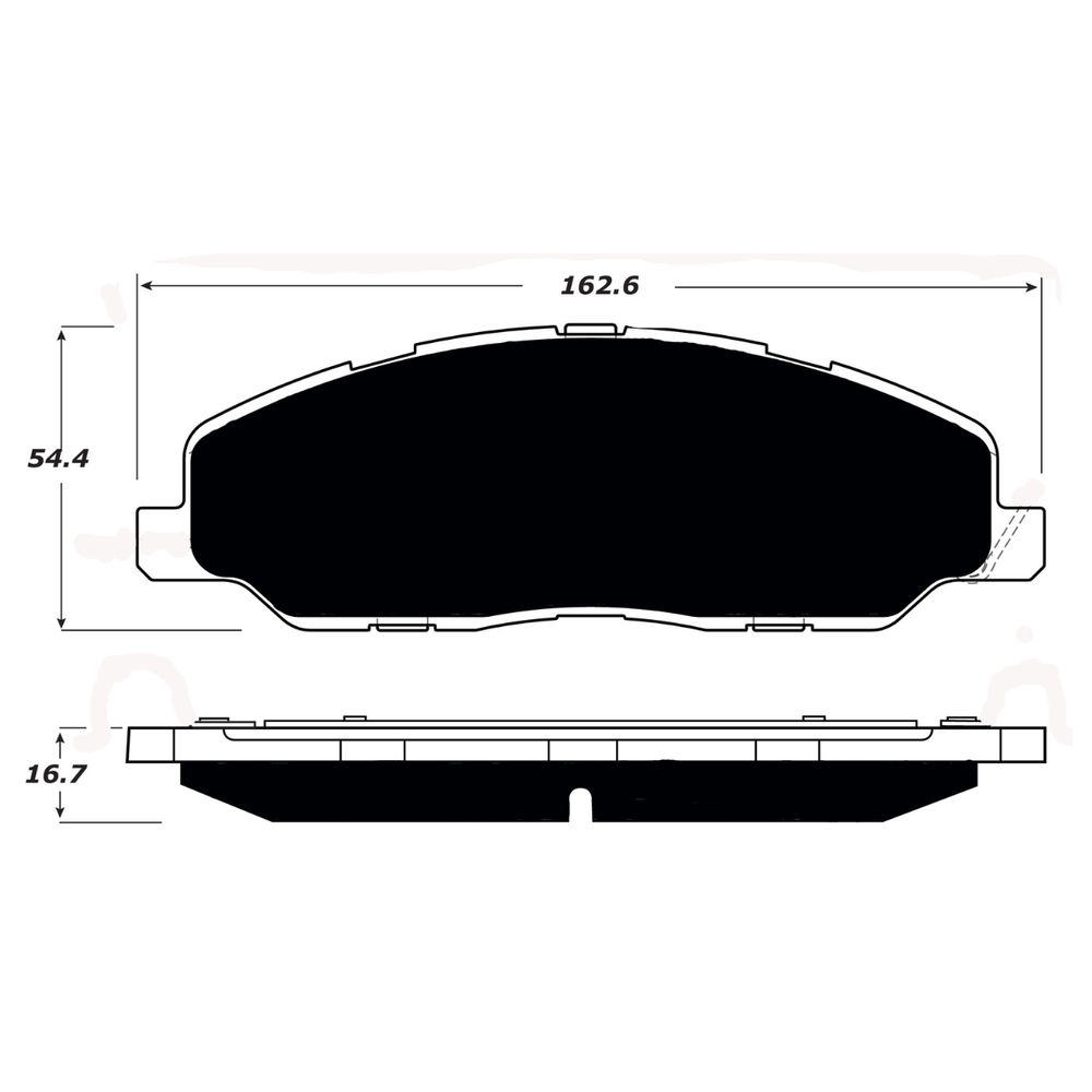 Porterfield AP1463 R4-S Front Brake Pad, Ford Mustang 5.0 2010-2014