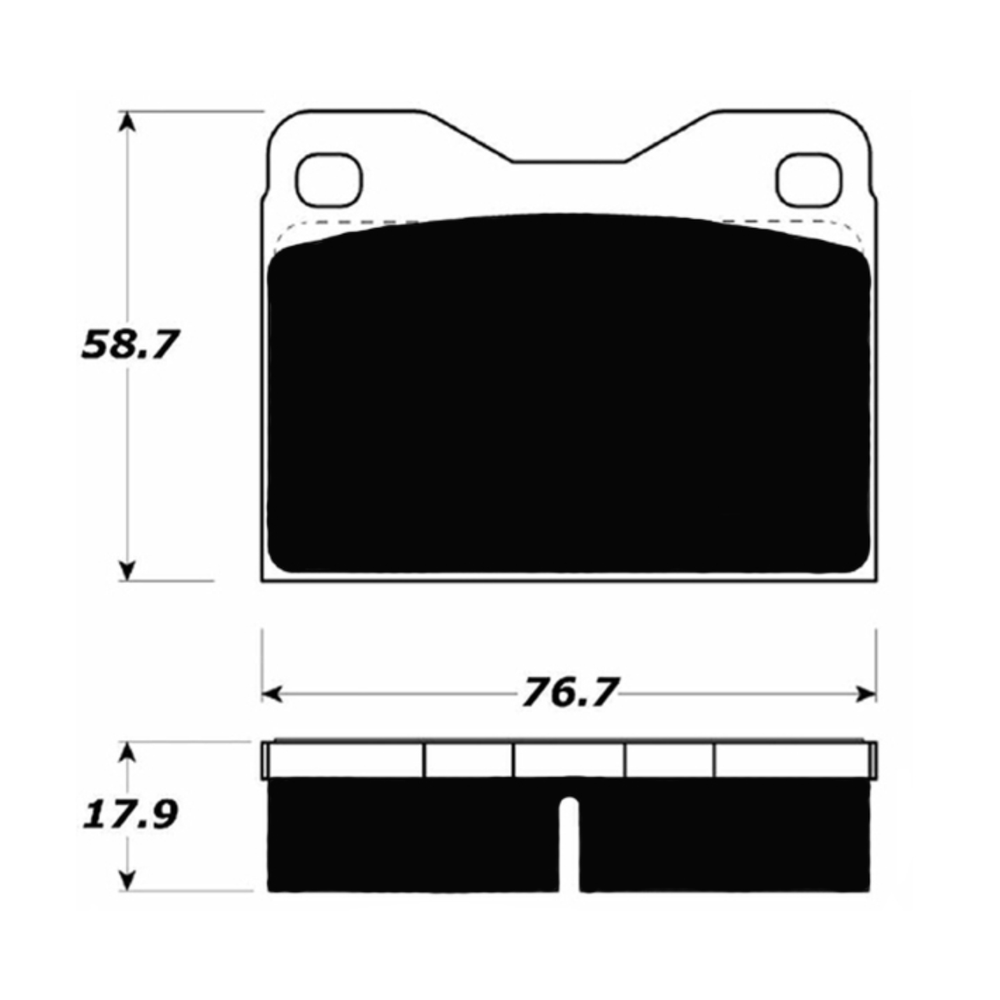 Porterfield AP156 R4-S Front Brake Pad, Porsche 924 2.0L 1976-1985